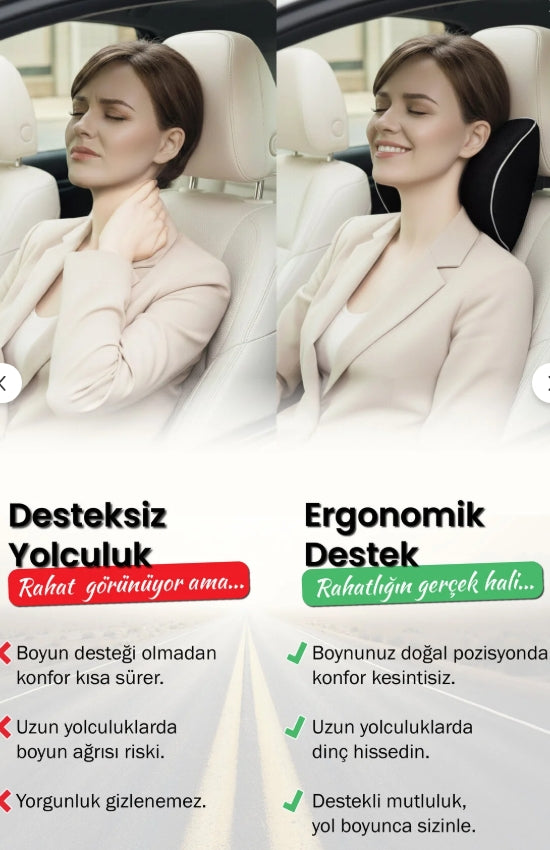 MomiBelt Ortopedik Oto Koltuk Boyun Desteği