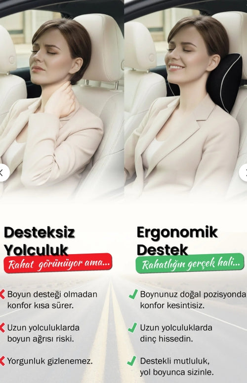 MomiBelt Ortopedik Oto Koltuk Boyun Desteği
