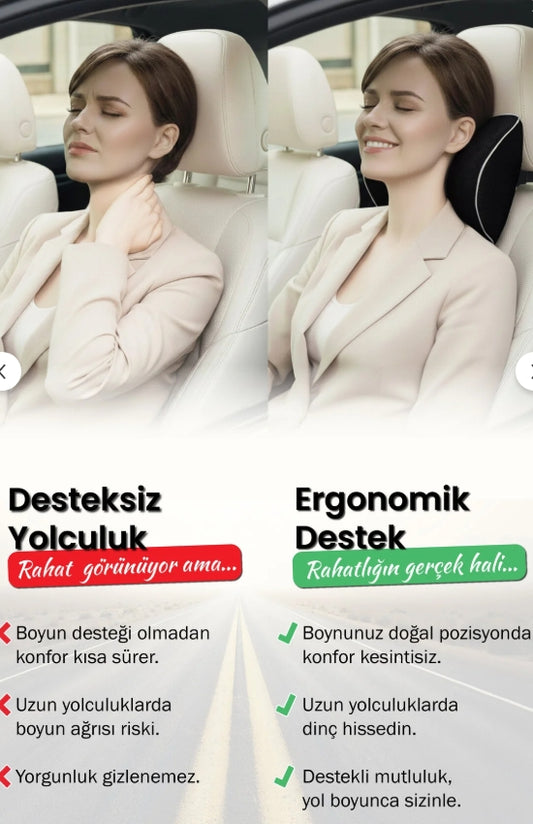 MomiBelt Ortopedik Oto Koltuk Boyun Desteği